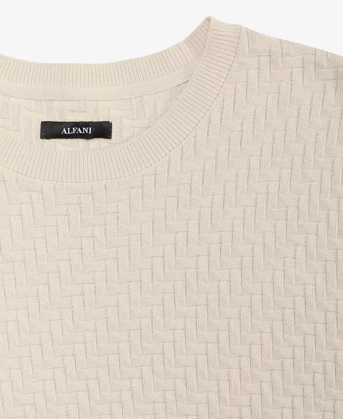 Men's Basketweave Sweater T-Shirt - thumbnail 4
