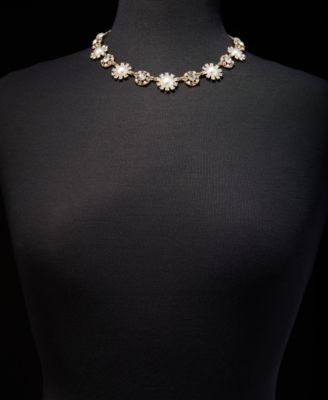 Crystal & Imitation Pearl All-Around Collar Necklace, 17" + 2" extender, Macy's Exclusive