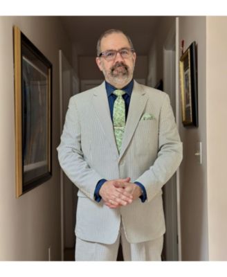 Men's Nohea Palm Tree Linen Blend Novelty Necktie