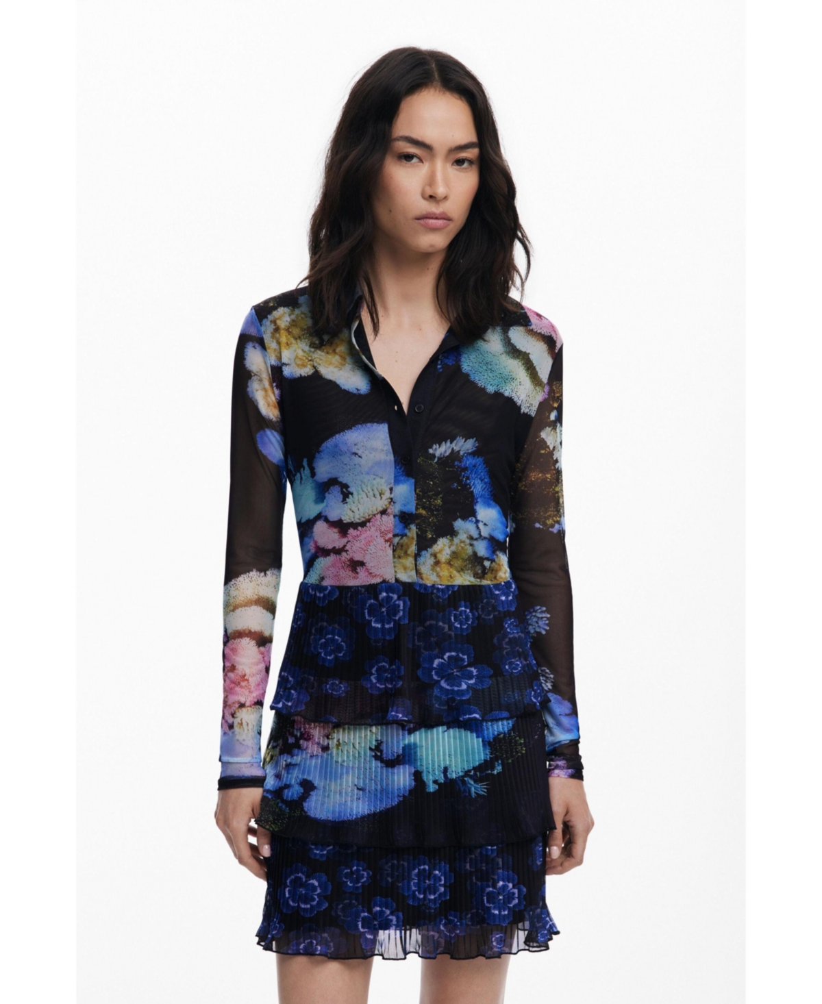 Desigual Women's Dress Designed By Mr. Christian Lacroix In Blue