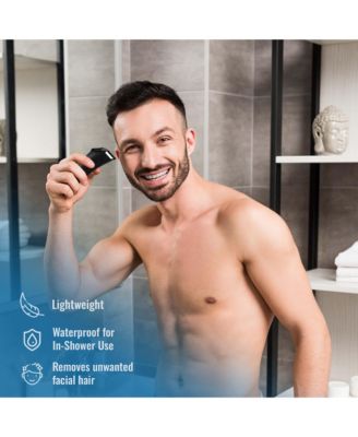 – Mario Lopez Wireless Body Hair Trimmer & Shaver + Nose and Ear Hair Trimmer + Men’s Assorted Face and Body Wipes (3-Pack, 150 Wipes)