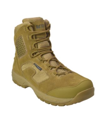 Men's 8" Suede Leather Side Zipper Waterproof Tactical Boot, Coyote