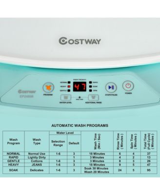 8lbs Portable Fully Automatic Washing Machine W/ Drain Pump