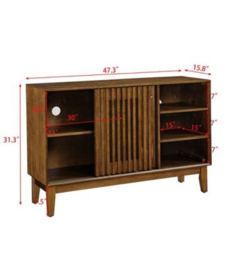 CASAINC 47.3" 1-Pc. Cabinet with 2 Doors and Solid Wood Feet
