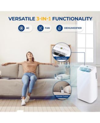 Portable Air Conditioner - Compact Home AC Cooling Unit with Built-in Dehumidifier & Fan Modes, Includes Window Mount Kit (12,000 BTU)