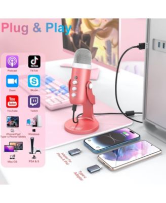 Gaming USB Microphone k66p and d65p Furry Cover Bundle