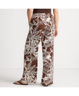 Women's Rayon High Rise Wide Leg Pants - Set Bottom