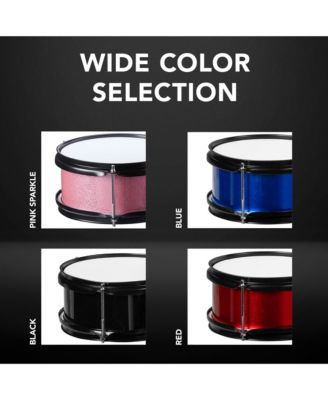 Kids Beginner 3-Piece Drum, Musical Instrument Set w/ Sticks, Cushioned Stool, Drum Pedal