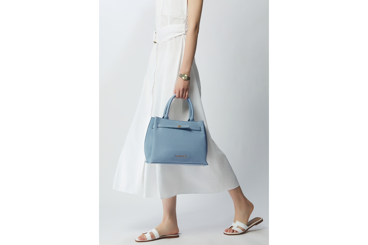 Woman handbag Medium satchel Victoria Hyde Lambeth - Blue