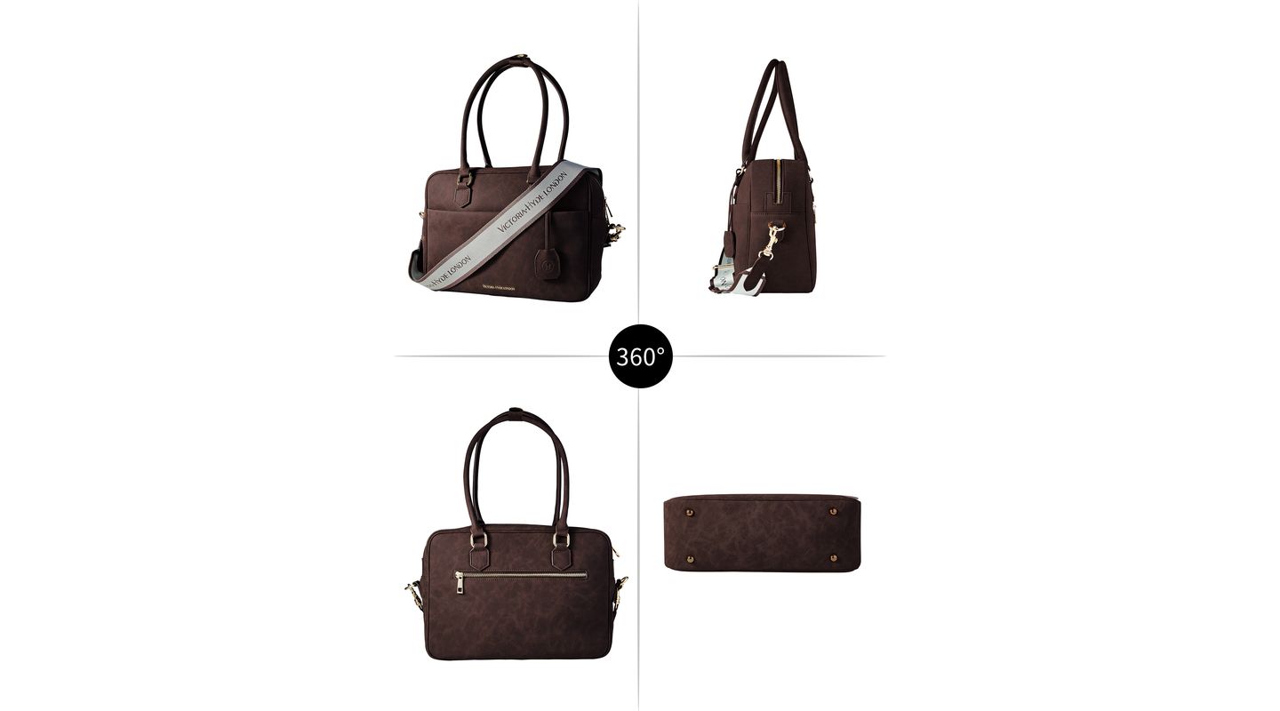 Женская сумка Victoria Hyde London Margaret L Handbag Top Zipper Travel, цвет: Коричневый — фото 6