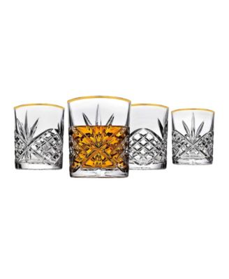 Dublin Gold  Double Old Fashioned Glasses, Set of 4
