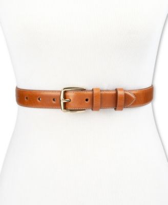 Women's Classic Square Buckle Leather Trouser Belt