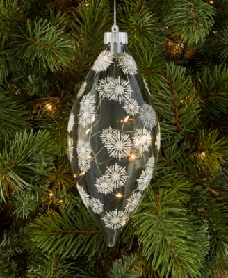 Iced Delight Light Up Snowflake Finial Ornament, Macy's Exclusive 