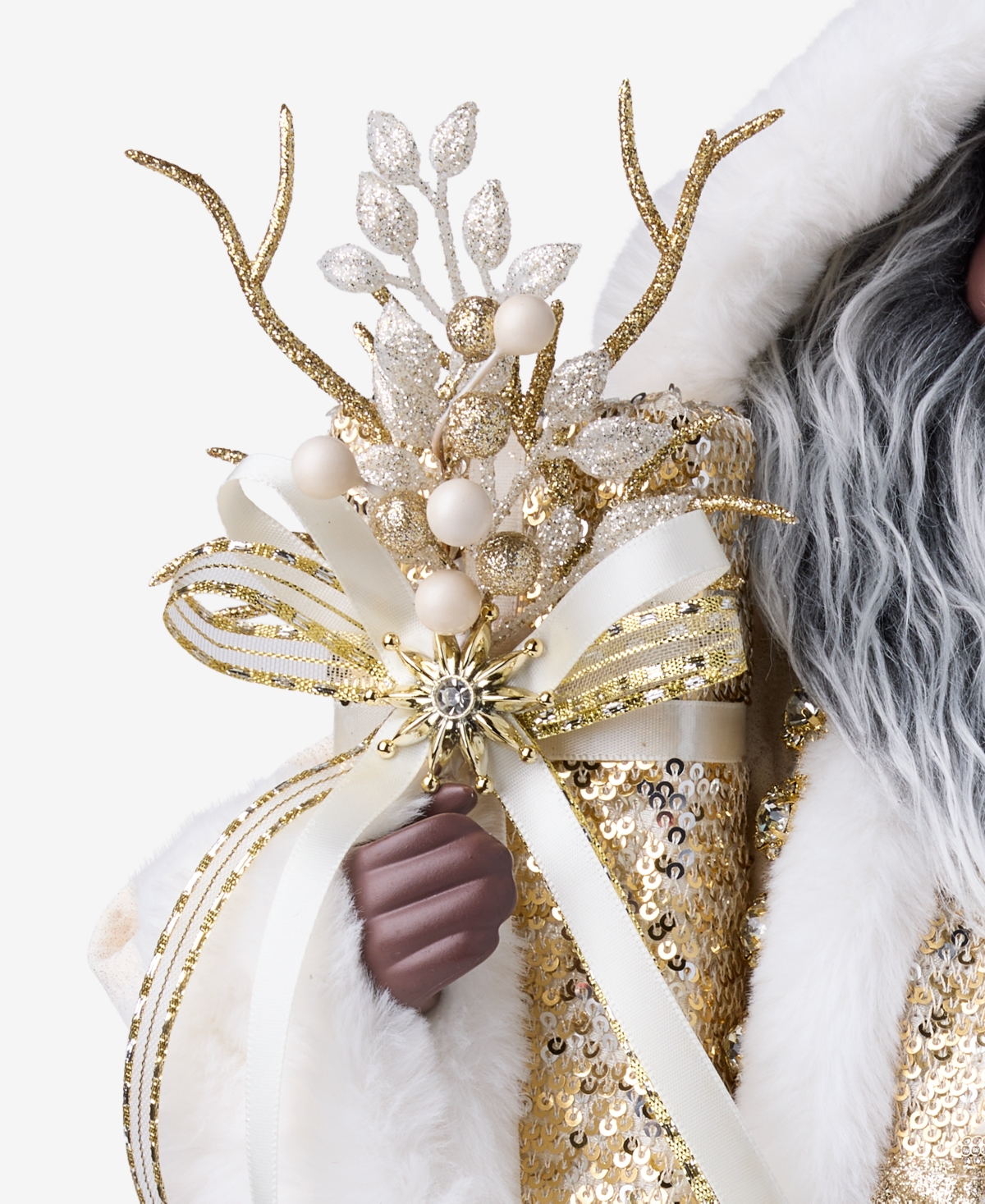 Holiday Lane Opulent African American Santa, Macy's Exclusive