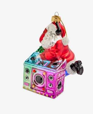  Merry Magic Glass DJ Santa Ornament, Macy's Ornament