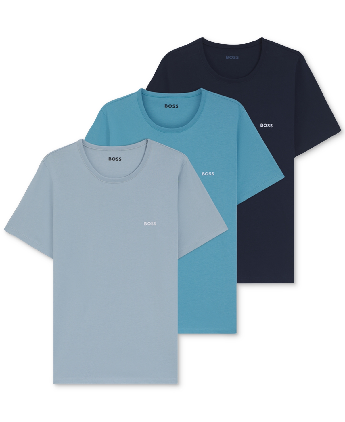 Hugo Boss Boss By  Men's Classic 3-pk. Solid Crewneck T-shirts In Multi