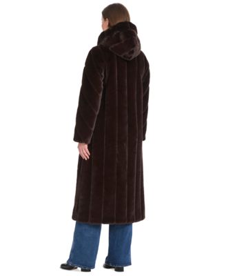 Women's Hooded Faux-Fur Coat
