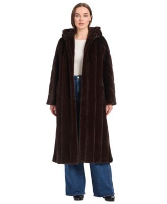 Women's Hooded Faux-Fur Coat