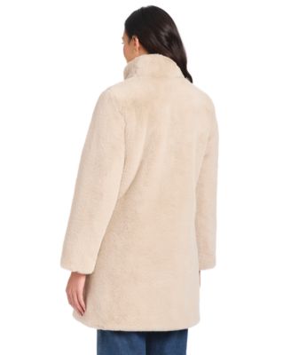 Women's Collared Faux-Fur Coat
