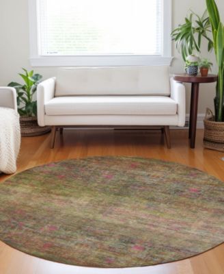 Burano Washable BU9 8'x8' Round Area Rug