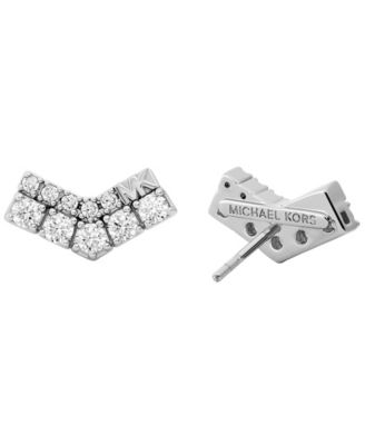 Cubic Zirconia Pave Stud Earrings