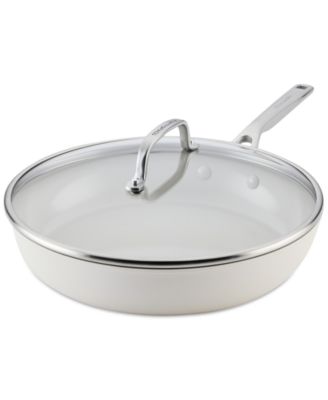 Hard-Anodized Ceramic Induction 12.5" Skillet with Lid