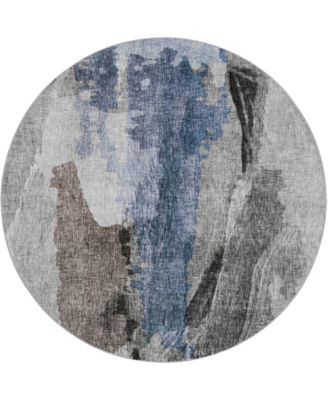 Boca Washable BO6 8'x8' Round Area Rug