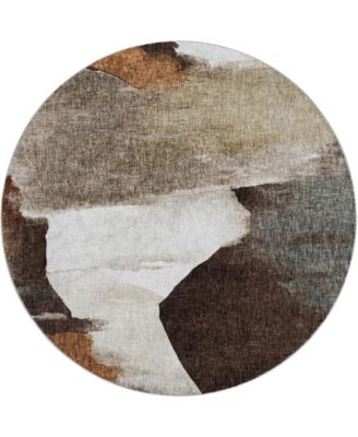 Boca Washable BO7 8'x8' Round Area Rug