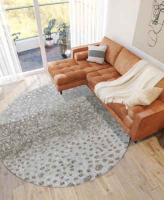 Boca Washable BO12 8'x8' Round Area Rug