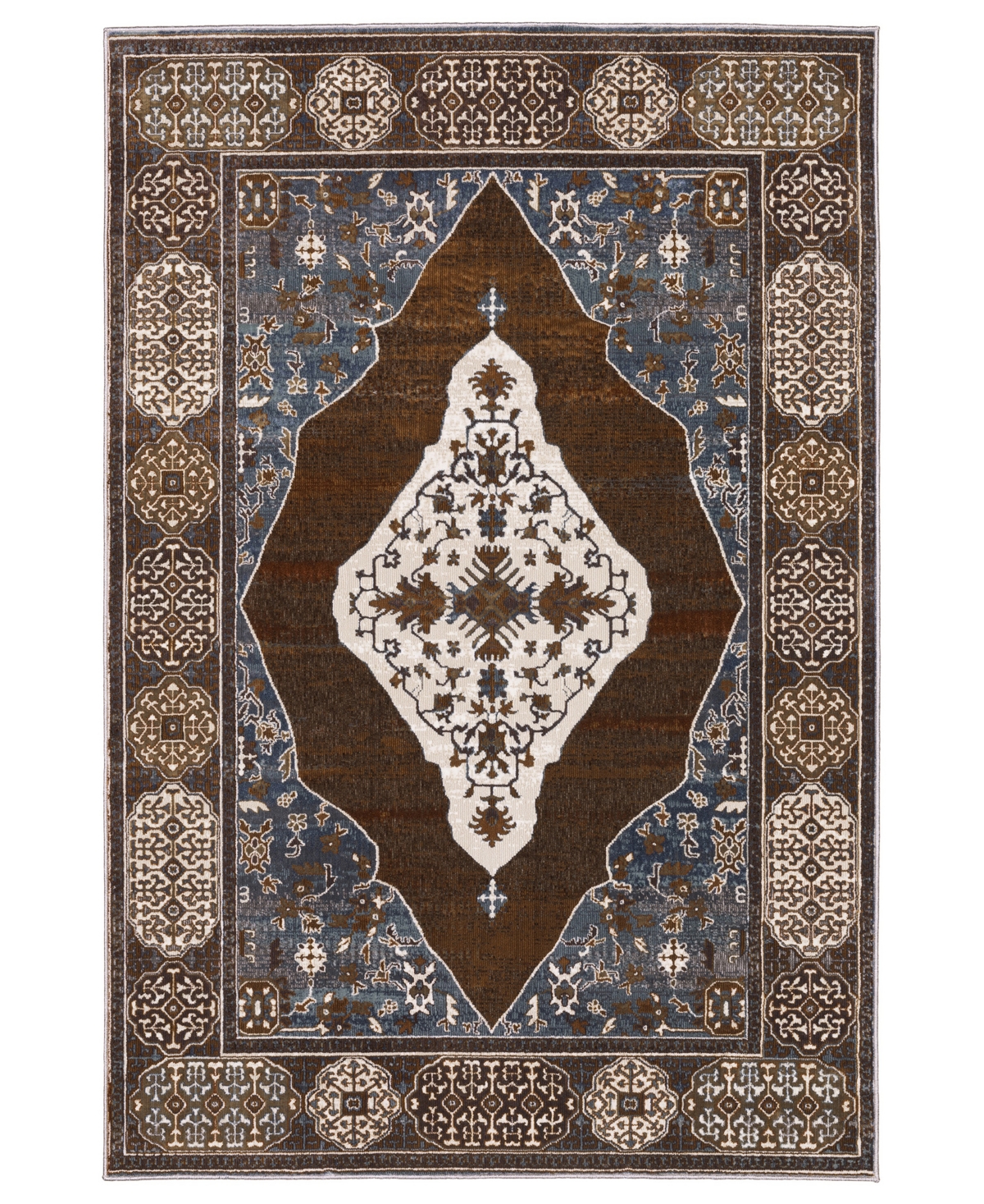 Oriental Weavers Ellington Ell06 6'7"x9'6" Area Rug In Brown