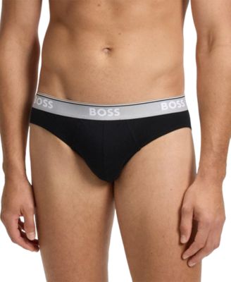 Men's Power 3-Pk. Tipped Logo Waistband Briefs