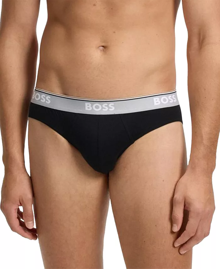 Men's Power 3-Pk. Tipped Logo Waistband Briefs - thumbnail 6