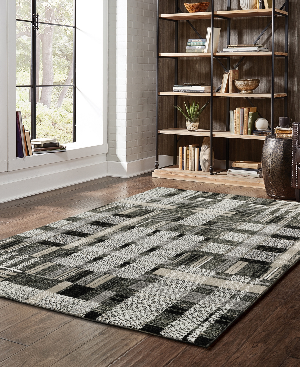 Oriental Weavers Atlas 752c0 6'7"x9'6" Area Rug In Black