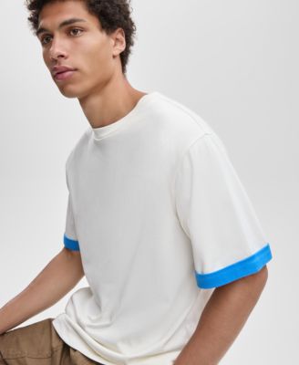 Men's Short-Sleeve Reverse-Sleeve Cotton T-Shirt, Macy's Exclusive