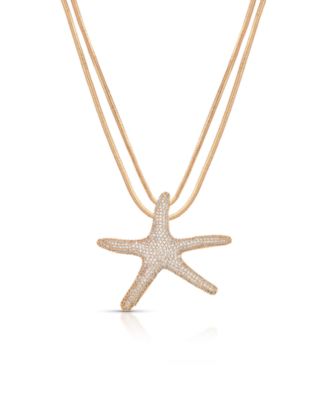 Pave Starfish Statement Necklace