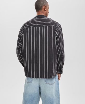 Men's Long-Sleeve Pinstripe Shirt, Macy's Exclusive