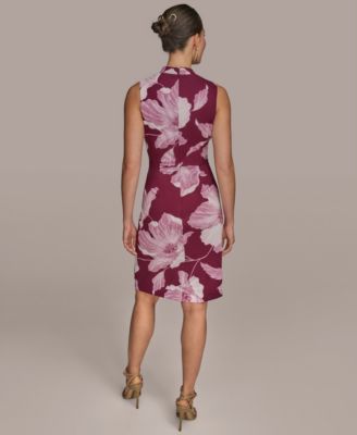 Petite Printed Chain-Belt Dress