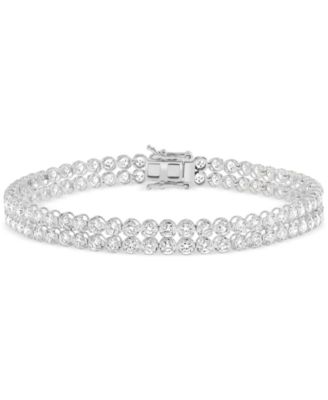 EFFY Collection - Lab Grown Diamond Double Row Bracelet (6-1/20 ct. t.w.) in 14k White Gold