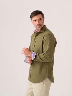 Men's Long Sleeve Brushed Cotton Shirt