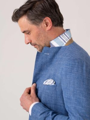 Men's Linen/Wool/Silk Blend Tailored Blazer