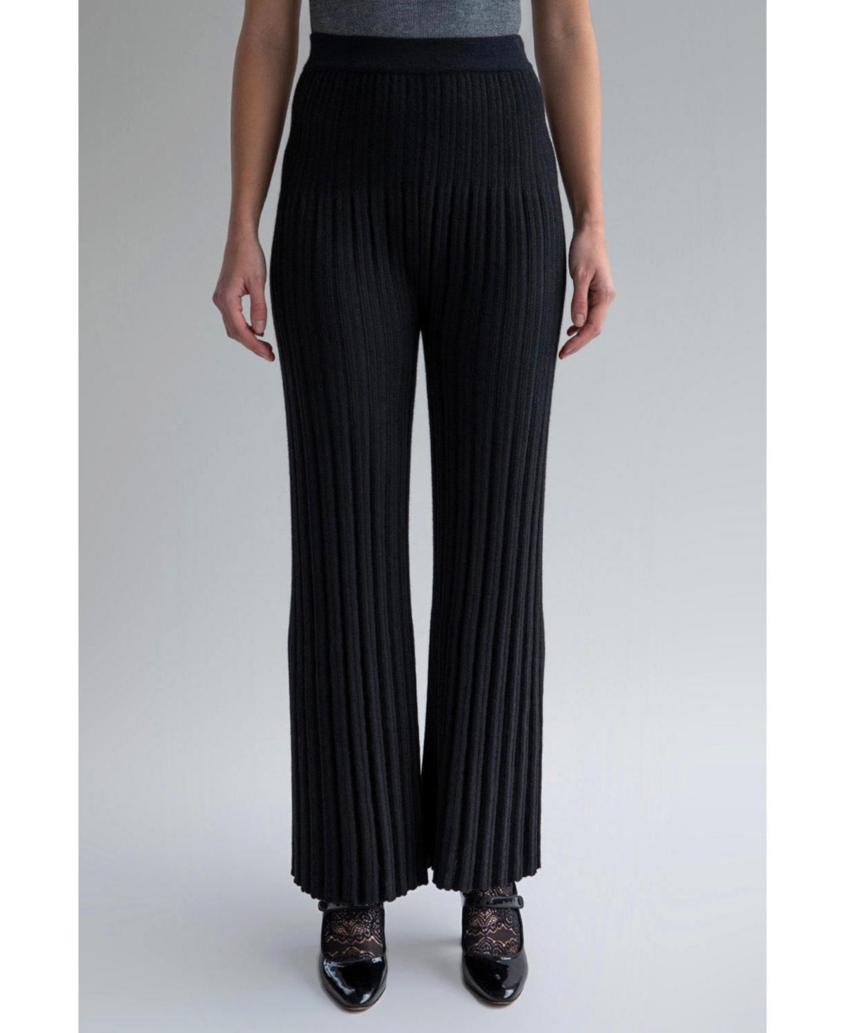 Women's Marcelle Pleated Knit Trousers - Aubergine
