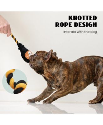 6 PCS Halloween Dog Squeaky Toys for Aggressive chewers, Christmas gift,Stuffing Body Dog Toy Set for Small to Large Dogs