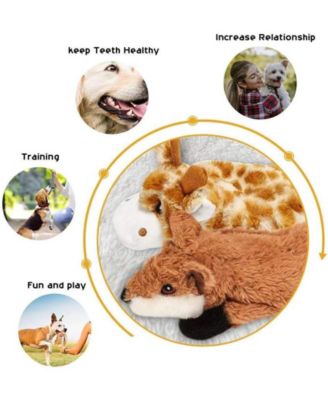 5 PCS Jungle Series Crinkle Dog Toys, No Stuffing Squeaky Dog Toys with Double Layer Reinforced Fabric,Christmas gift