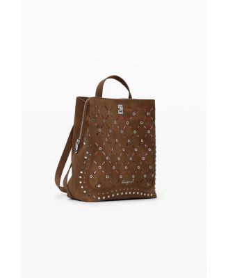 Women's Small perforated backpack with studs