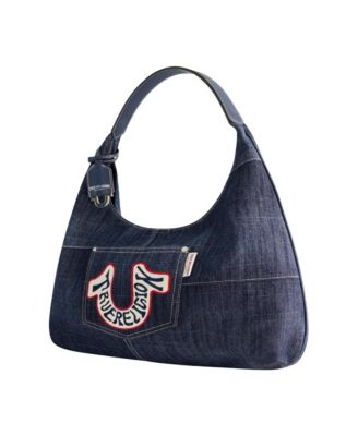 Retro Logo Denim Hobo Bag