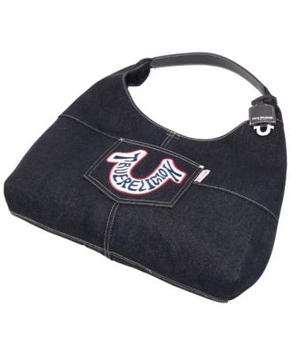 Retro Logo Denim Hobo Bag