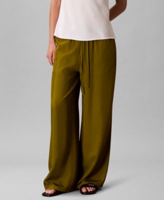 Women's Drawstring Wide-Leg Pants