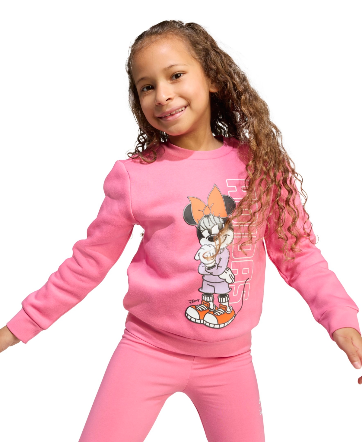 adidas Big Girls 2-Piece Disney Minnie Mouse T-Shirt and Joggers Set
