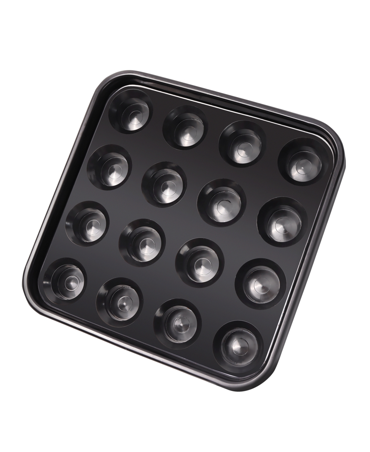 Black Plastic Billiard Ball Carrying Tray, Pool Ball Storage Holder for 2.25-Inch Regulation Size Balls