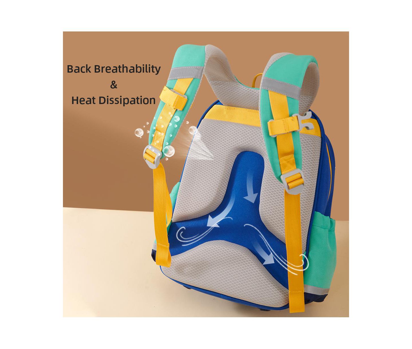 Рюкзак Sunveno School Ergonomic Design для детей, цвет: Зелёный — фото 3